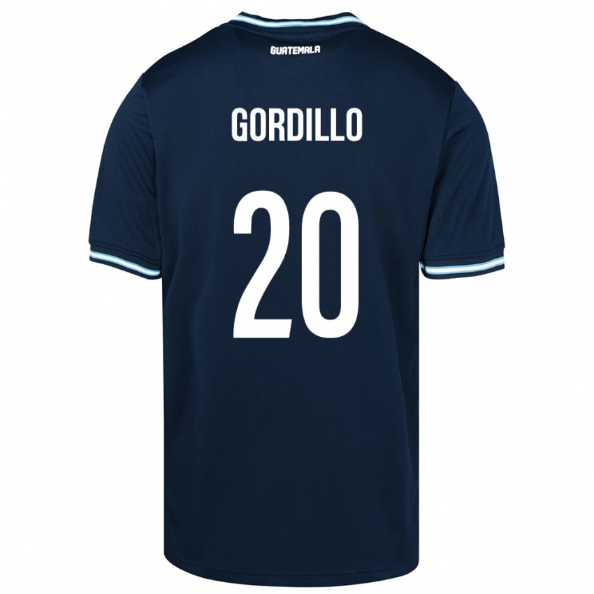 Damen Guatemala Gerardo Gordillo #20 Blau Auswärtstrikot Trikot 24-26 T-Shirt