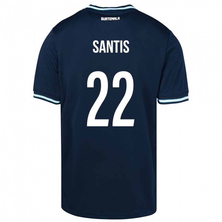 Damen Guatemala Diego Santis #22 Blau Auswärtstrikot Trikot 24-26 T-Shirt