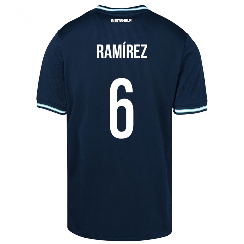 Damen Guatemala Kevin Ramírez #6 Blau Auswärtstrikot Trikot 24-26 T-Shirt