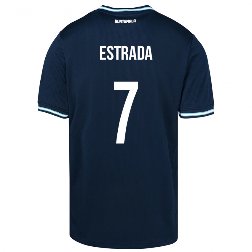 Damen Guatemala Javier Estrada #7 Blau Auswärtstrikot Trikot 24-26 T-Shirt