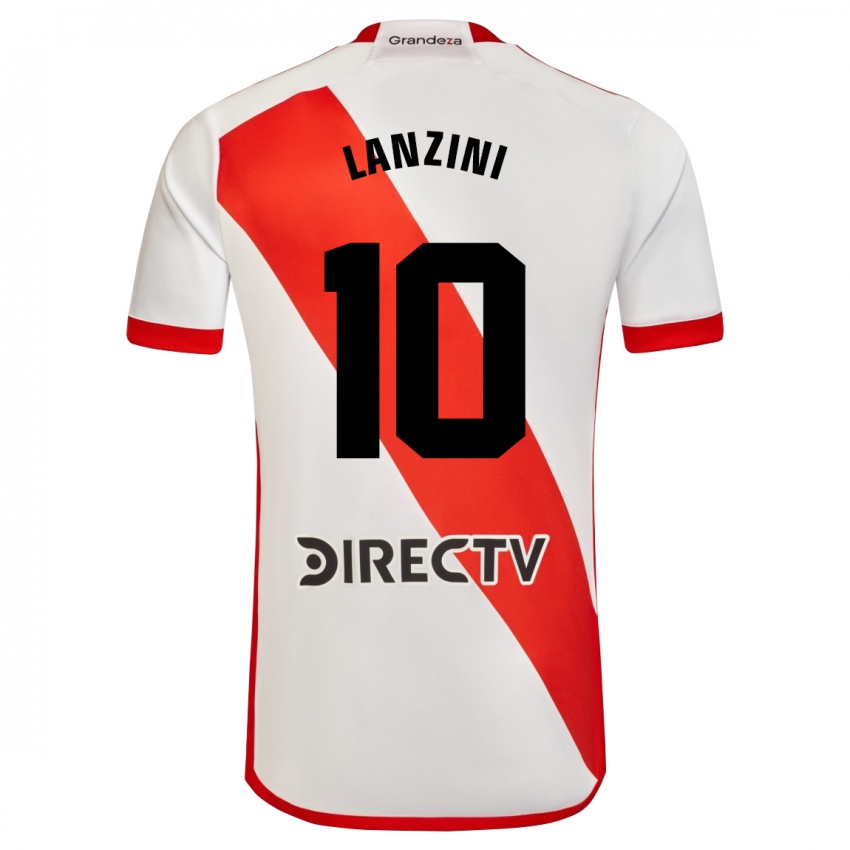 Kinder Manuel Lanzini #10 Weiß Rot Heimtrikot Trikot 2023/24 T-Shirt