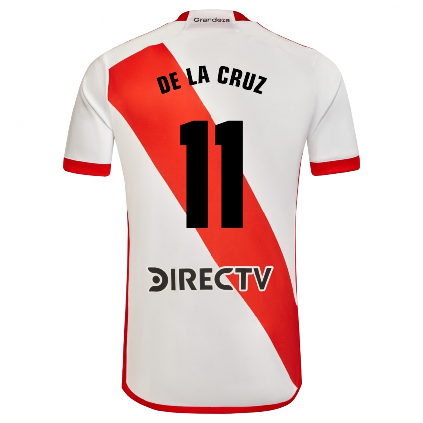 Kinder Nicolas De La Cruz #11 Weiß Rot Heimtrikot Trikot 2023/24 T-Shirt