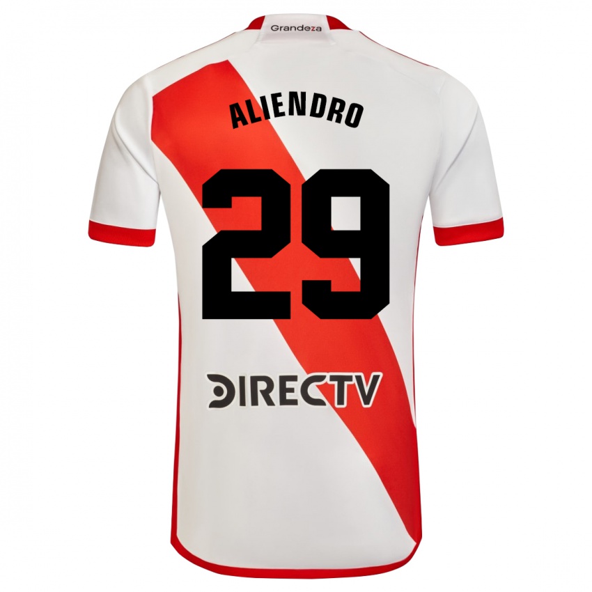 Kinder Rodrigo Aliendro #29 Weiß Rot Heimtrikot Trikot 2023/24 T-Shirt