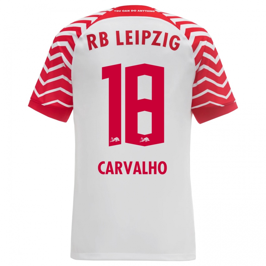 Kinder Fabio Carvalho #18 Weiß Heimtrikot Trikot 2023/24 T-Shirt