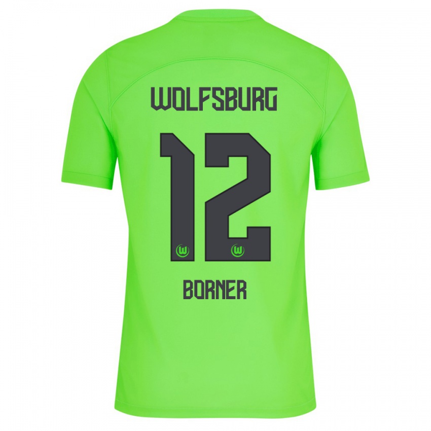 Kinder Benedikt Börner #12 Grün Heimtrikot Trikot 2023/24 T-Shirt