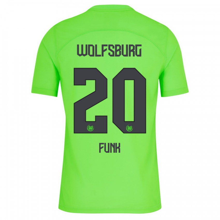 Kinder Jonah Funk #20 Grün Heimtrikot Trikot 2023/24 T-Shirt