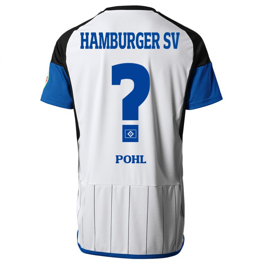 Kinder Jannik Pohl #0 Weiß Heimtrikot Trikot 2023/24 T-Shirt