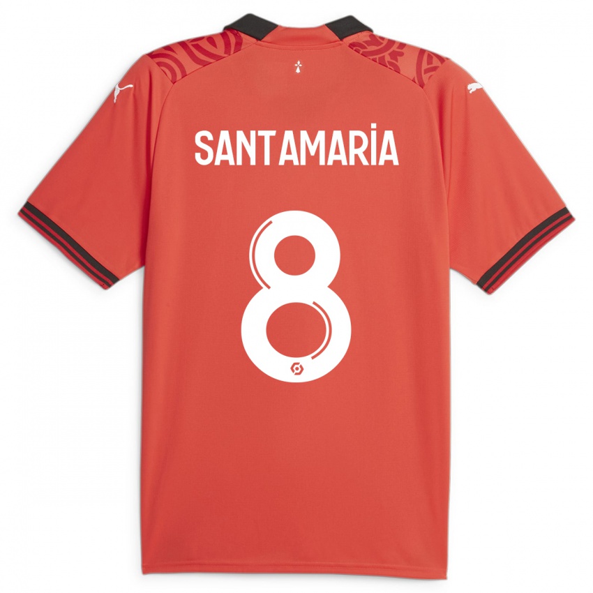 Kinder Baptiste Santamaria #8 Rot Heimtrikot Trikot 2023/24 T-Shirt