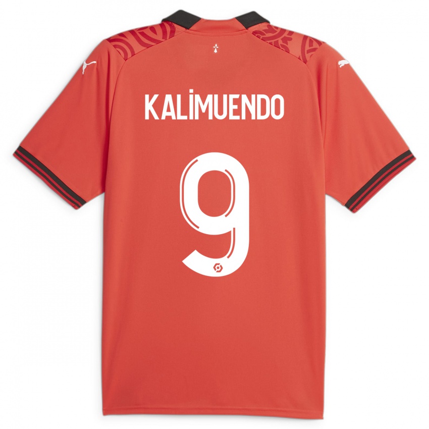 Kinder Arnaud Kalimuendo #9 Rot Heimtrikot Trikot 2023/24 T-Shirt