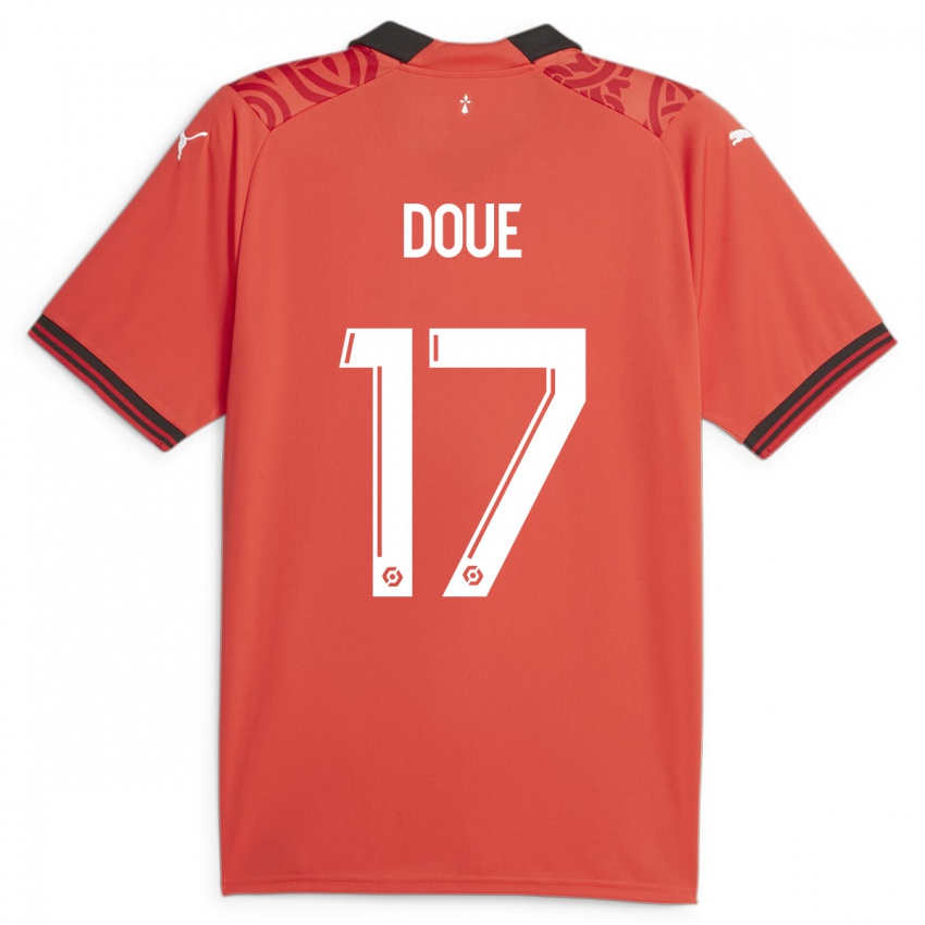 Kinder Guéla Doué #17 Rot Heimtrikot Trikot 2023/24 T-Shirt