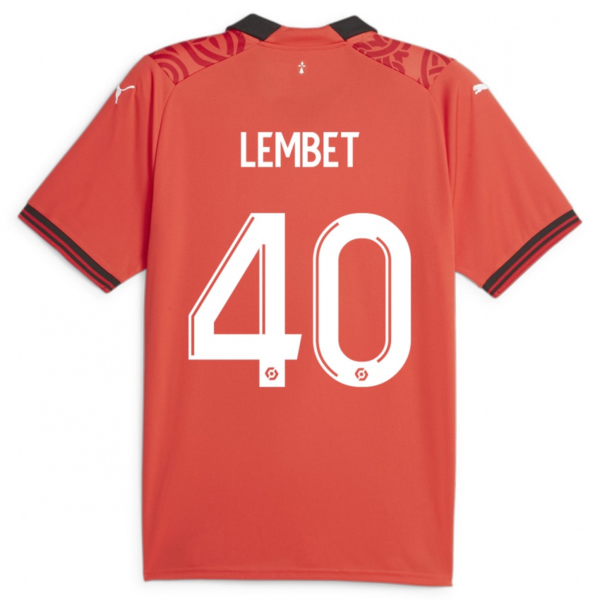 Kinder Geoffrey Lembet #40 Rot Heimtrikot Trikot 2023/24 T-Shirt