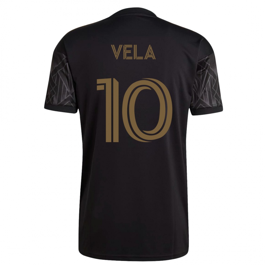 Kinder Carlos Vela #10 Schwarz Heimtrikot Trikot 2023/24 T-Shirt