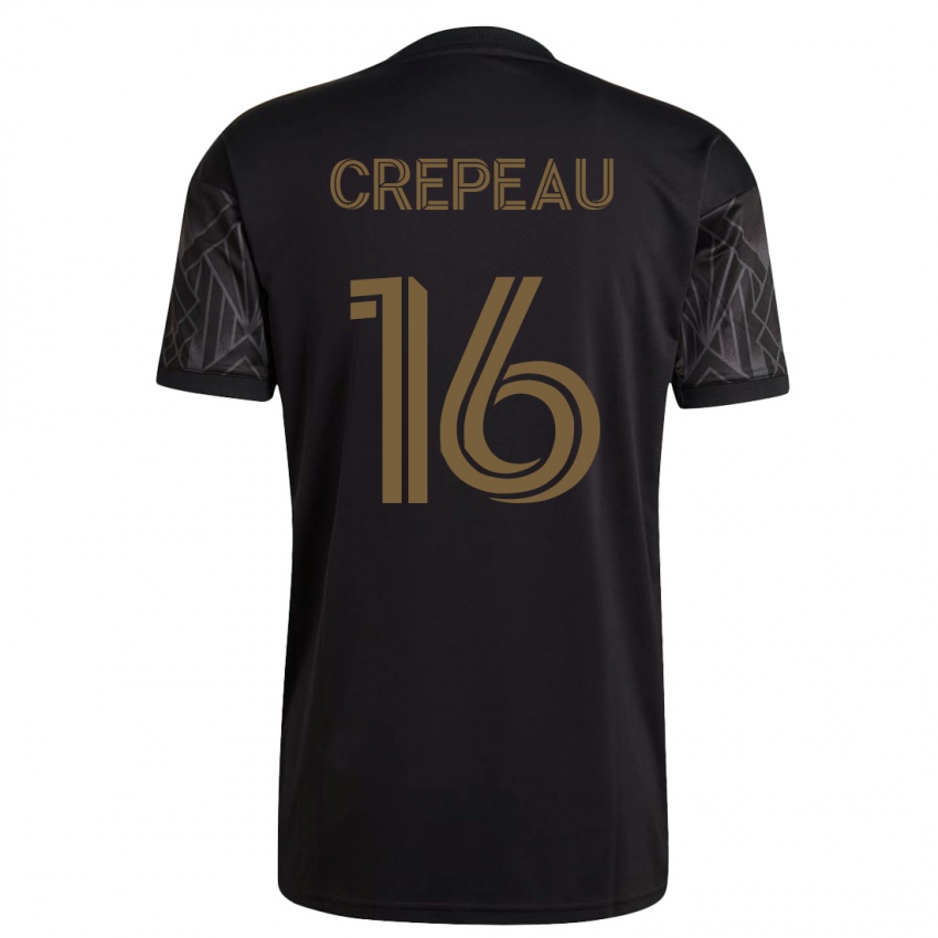 Kinder Maxime Crépeau #16 Schwarz Heimtrikot Trikot 2023/24 T-Shirt