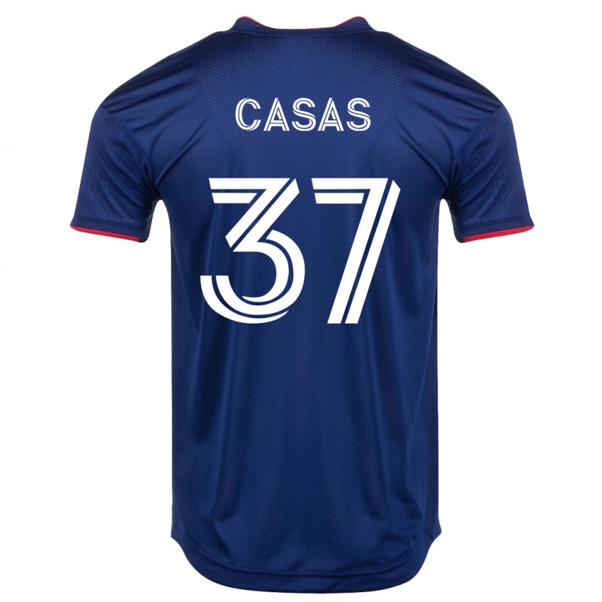 Kinder Javier Casas #37 Marine Heimtrikot Trikot 2023/24 T-Shirt