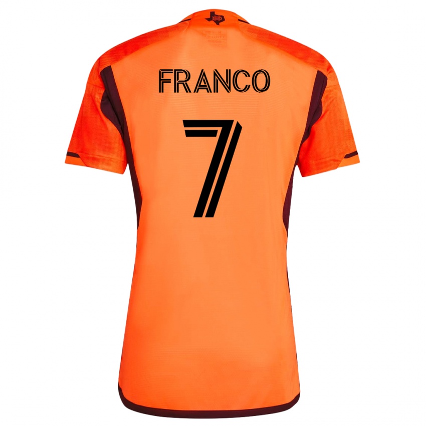 Kinder Iván Franco #7 Orangefarben Heimtrikot Trikot 2023/24 T-Shirt