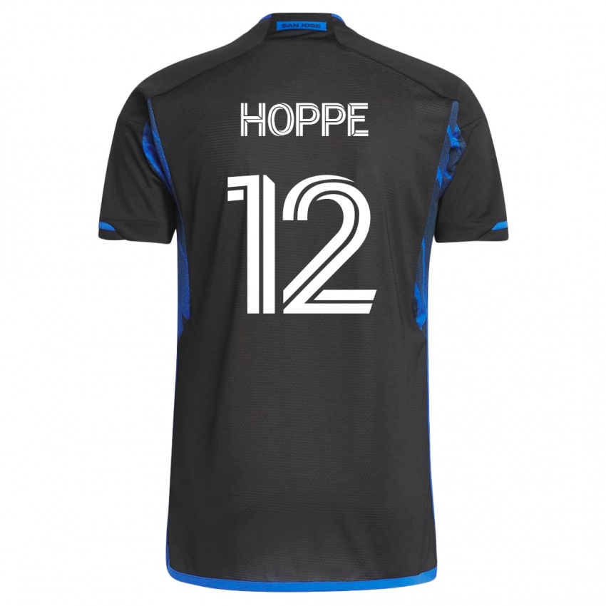 Kinder Matthew Hoppe #12 Blau Schwarz Heimtrikot Trikot 2023/24 T-Shirt