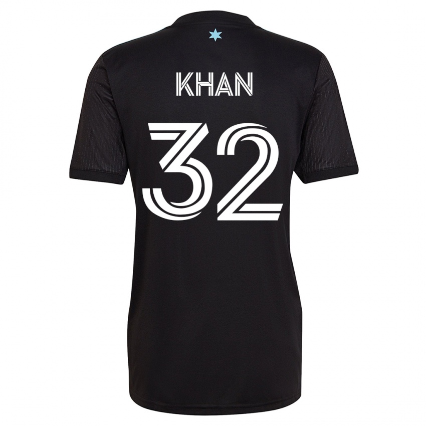 Kinder Molik Khan #32 Schwarz Heimtrikot Trikot 2023/24 T-Shirt
