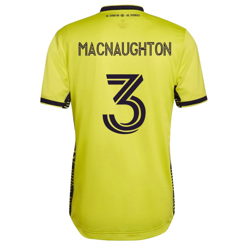 Kinder Lukas Macnaughton #3 Gelb Heimtrikot Trikot 2023/24 T-Shirt