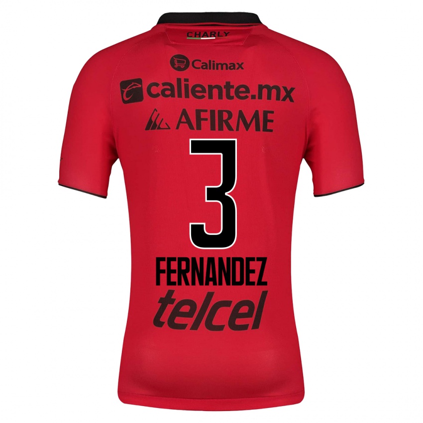 Kinder Rafael Fernández #3 Rot Heimtrikot Trikot 2023/24 T-Shirt
