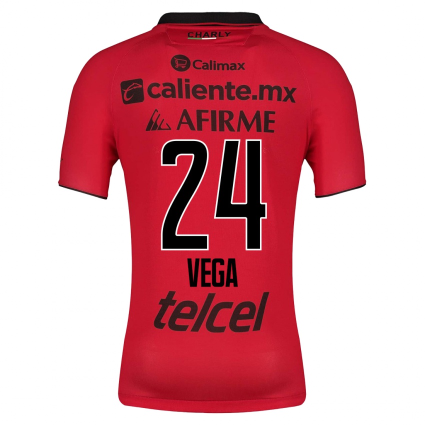 Kinder Jesús Vega #24 Rot Heimtrikot Trikot 2023/24 T-Shirt