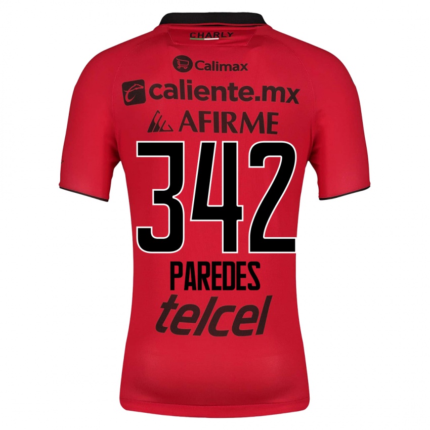 Kinder Santiago Paredes #342 Rot Heimtrikot Trikot 2023/24 T-Shirt