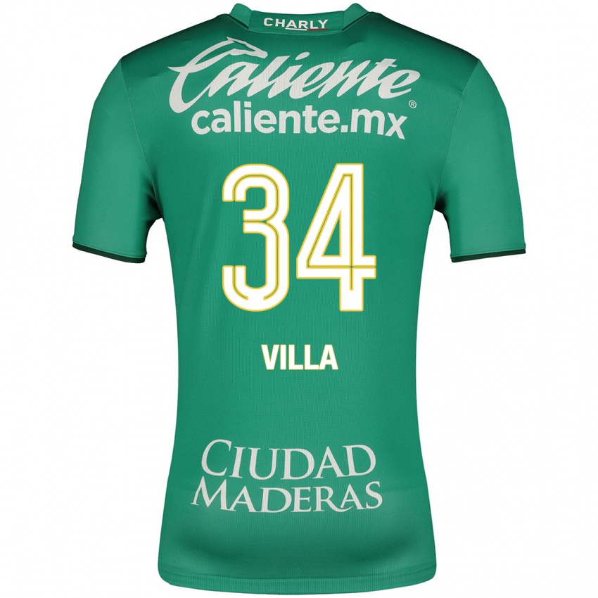 Kinder Óscar Villa #34 Grün Heimtrikot Trikot 2023/24 T-Shirt