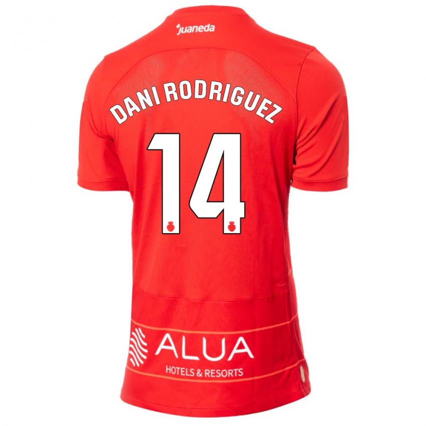 Kinder Dani Rodríguez #14 Rot Heimtrikot Trikot 2023/24 T-Shirt