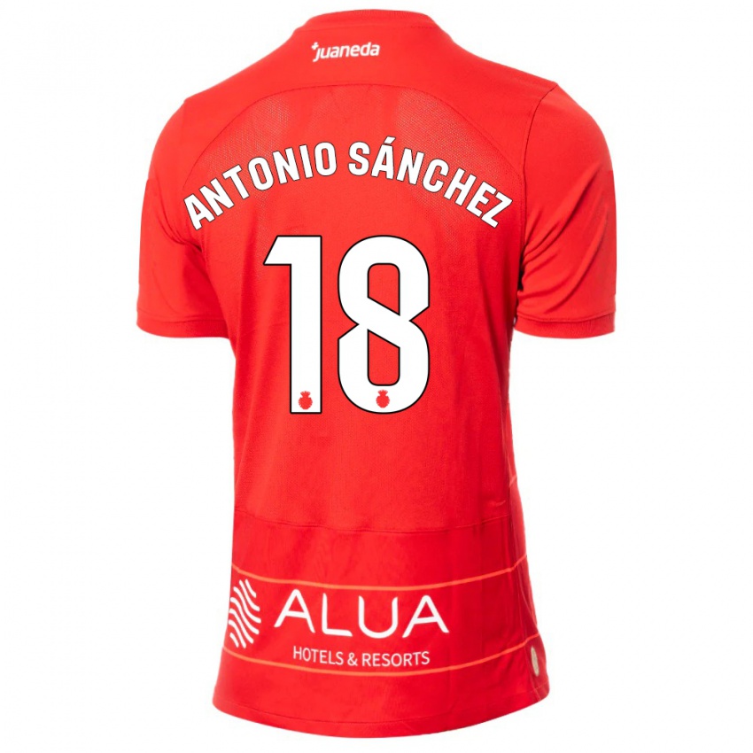 Kinder Antonio Sánchez #18 Rot Heimtrikot Trikot 2023/24 T-Shirt