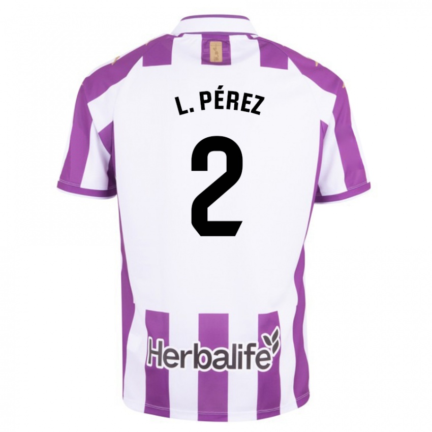 Kinder Luis Pérez #2 Lila Heimtrikot Trikot 2023/24 T-Shirt