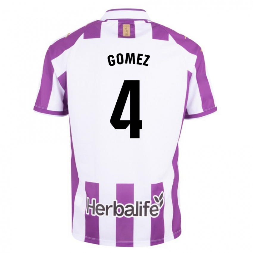 Kinder Adrián Gómez #4 Lila Heimtrikot Trikot 2023/24 T-Shirt