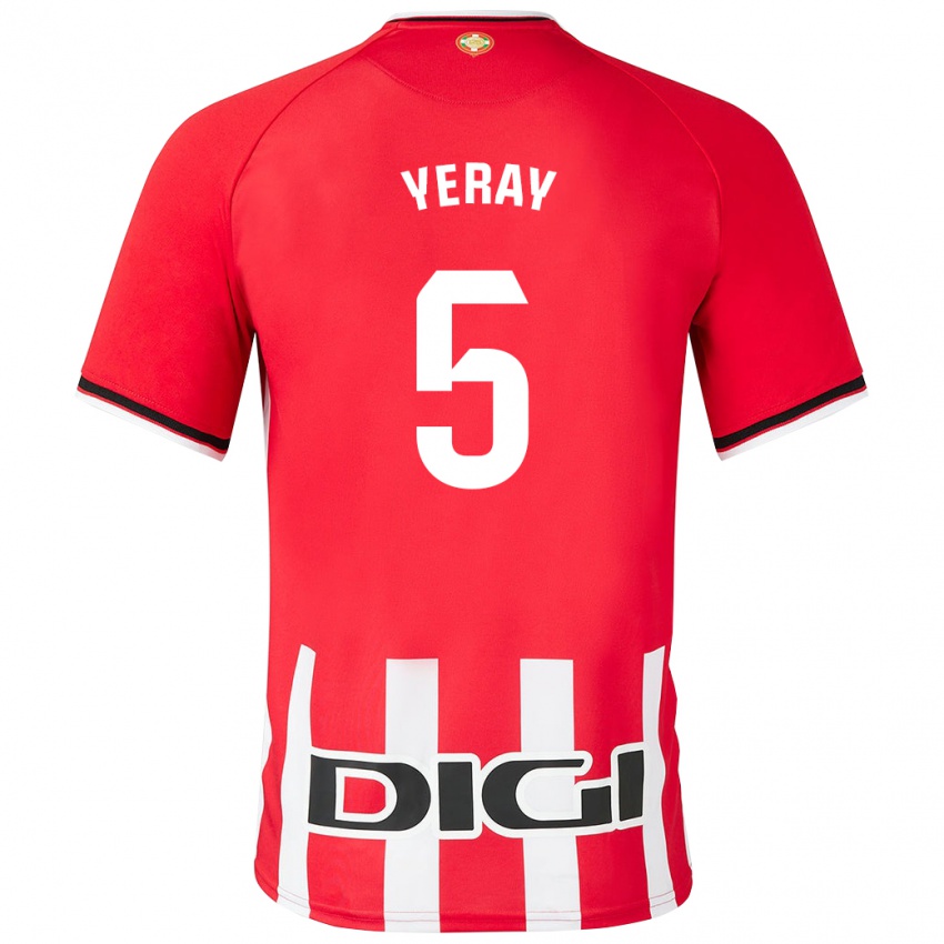 Kinder Yeray Álvarez #5 Rot Heimtrikot Trikot 2023/24 T-Shirt
