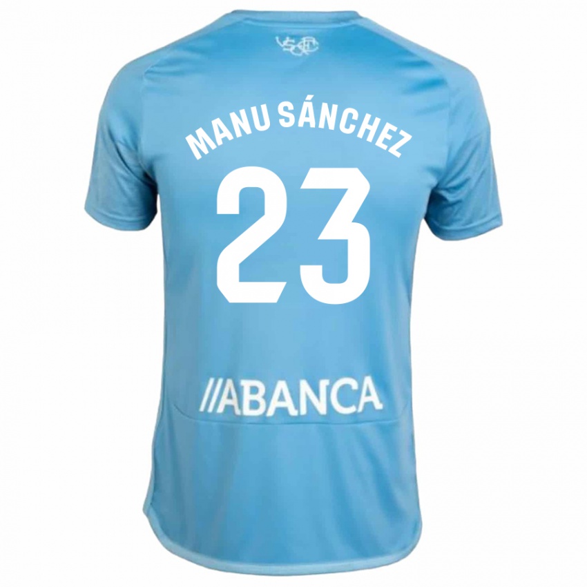 Kinder Manu Sanchez #23 Blau Heimtrikot Trikot 2023/24 T-Shirt