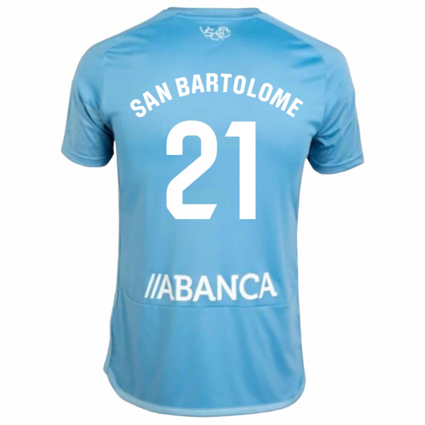 Kinder Víctor San Bartolomé #21 Blau Heimtrikot Trikot 2023/24 T-Shirt