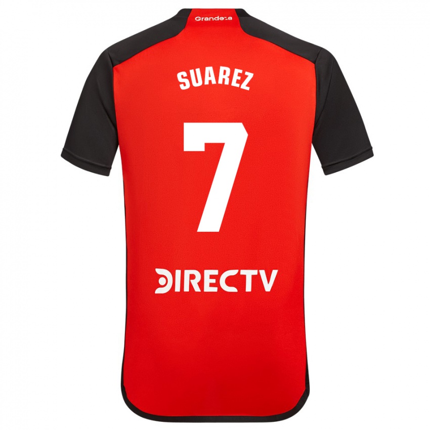 Kinder Matias Suarez #7 Rot Auswärtstrikot Trikot 2023/24 T-Shirt