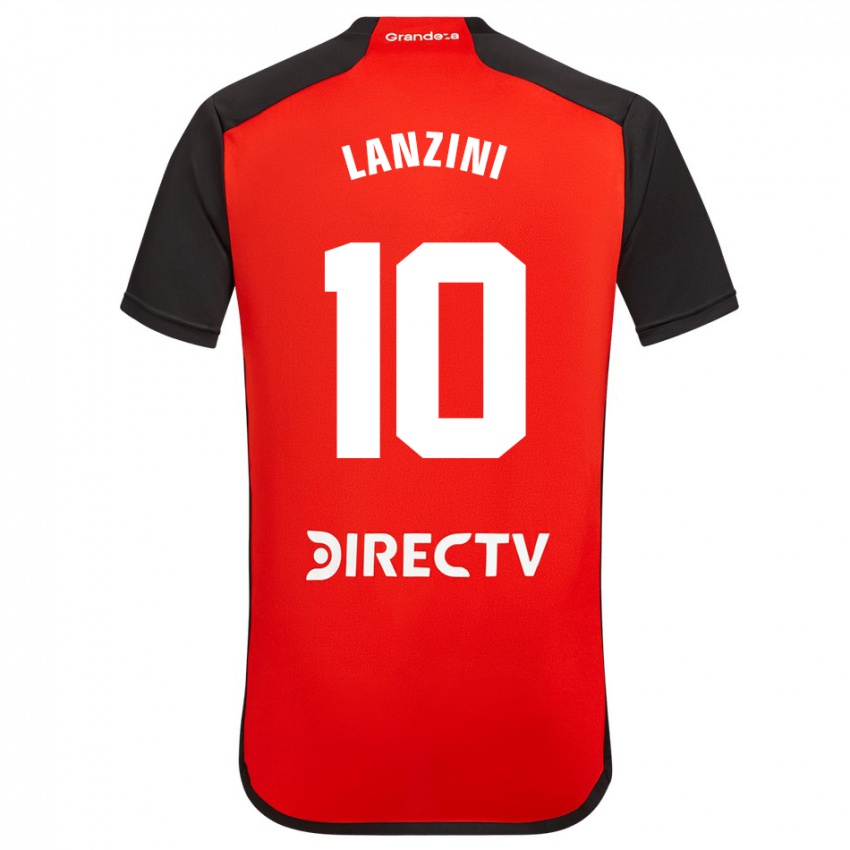 Kinder Manuel Lanzini #10 Rot Auswärtstrikot Trikot 2023/24 T-Shirt