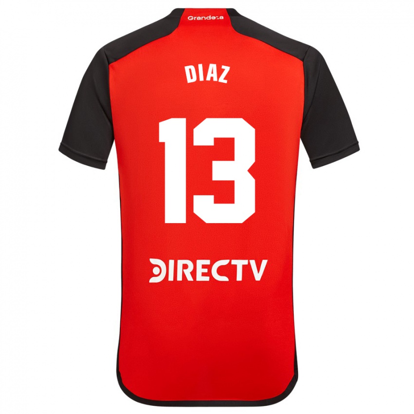 Kinder Enzo Díaz #13 Rot Auswärtstrikot Trikot 2023/24 T-Shirt