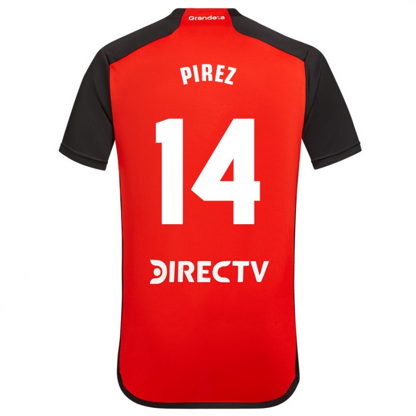 Kinder Leandro González Pírez #14 Rot Auswärtstrikot Trikot 2023/24 T-Shirt