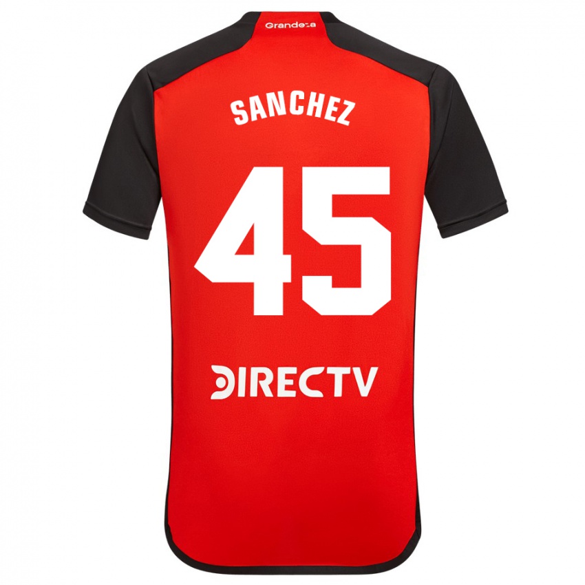 Kinder Sebastián Sánchez #45 Rot Auswärtstrikot Trikot 2023/24 T-Shirt