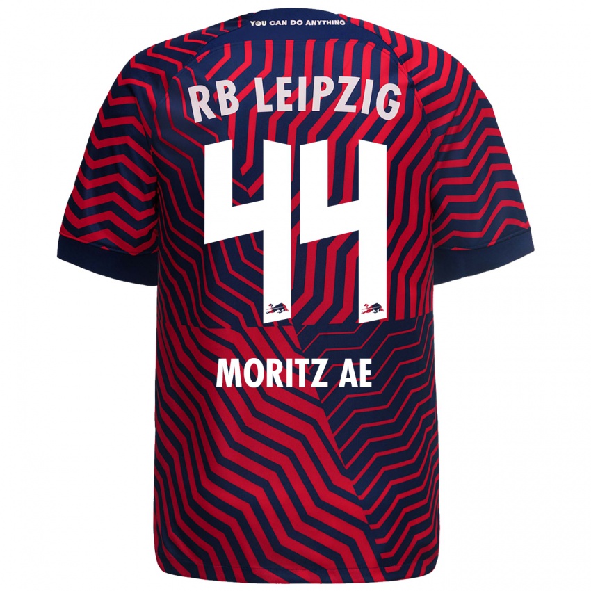 Kinder Moritz Aé #44 Blau Rot Auswärtstrikot Trikot 2023/24 T-Shirt