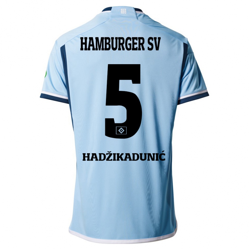 Kinder Dennis Hadzikadunic #5 Blau Auswärtstrikot Trikot 2023/24 T-Shirt