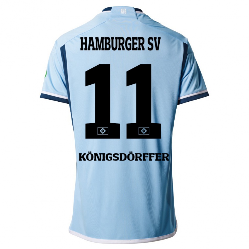 Kinder Ransford Königsdörffer #11 Blau Auswärtstrikot Trikot 2023/24 T-Shirt