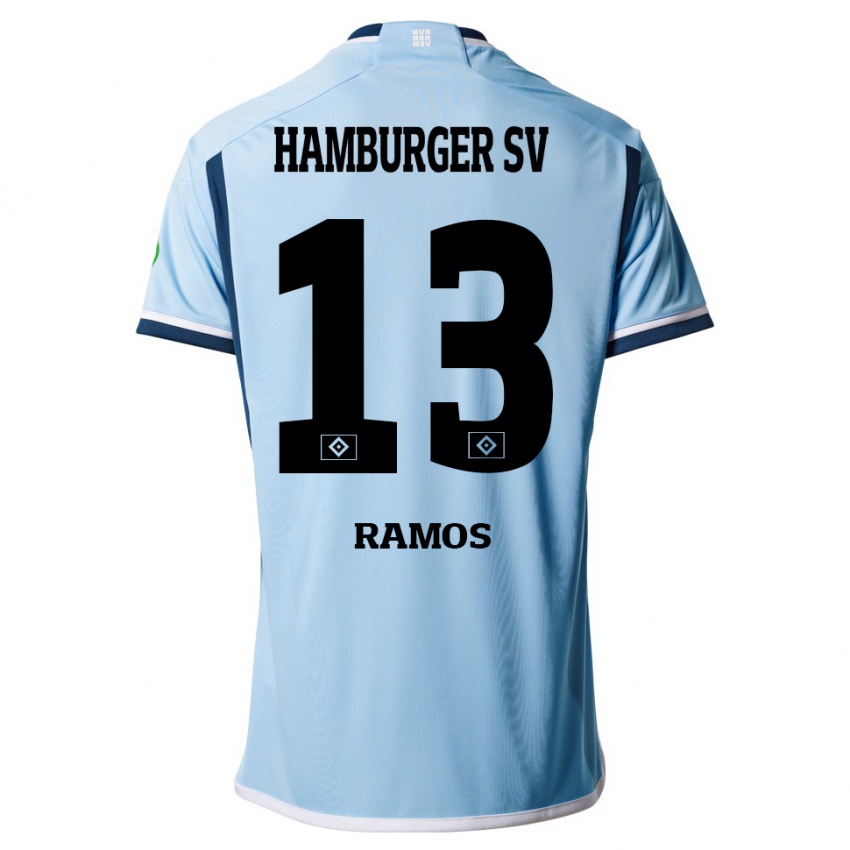 Kinder Guilherme Ramos #13 Blau Auswärtstrikot Trikot 2023/24 T-Shirt