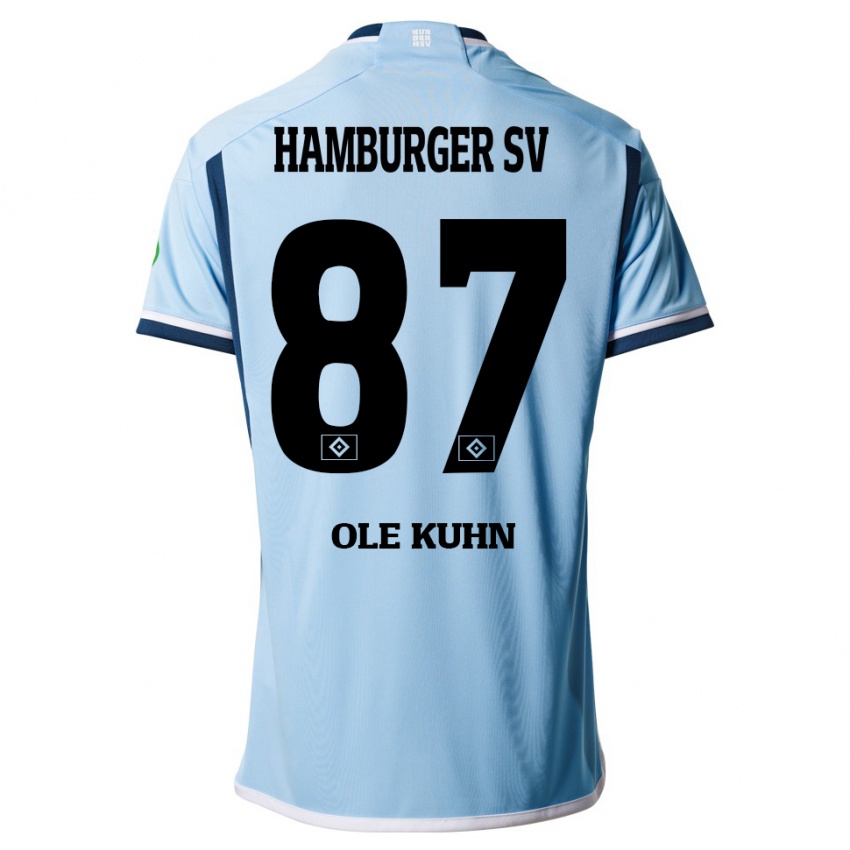 Kinder Niklas Ole Kühn #87 Blau Auswärtstrikot Trikot 2023/24 T-Shirt