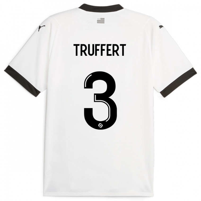 Kinder Adrien Truffert #3 Weiß Auswärtstrikot Trikot 2023/24 T-Shirt