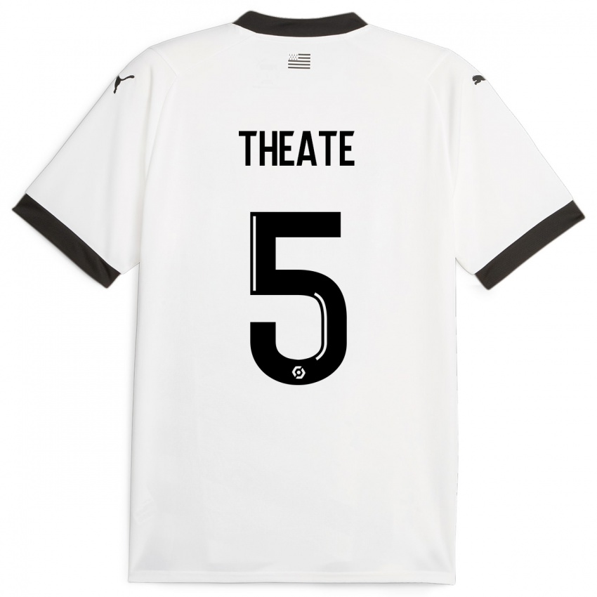 Kinder Arthur Theate #5 Weiß Auswärtstrikot Trikot 2023/24 T-Shirt