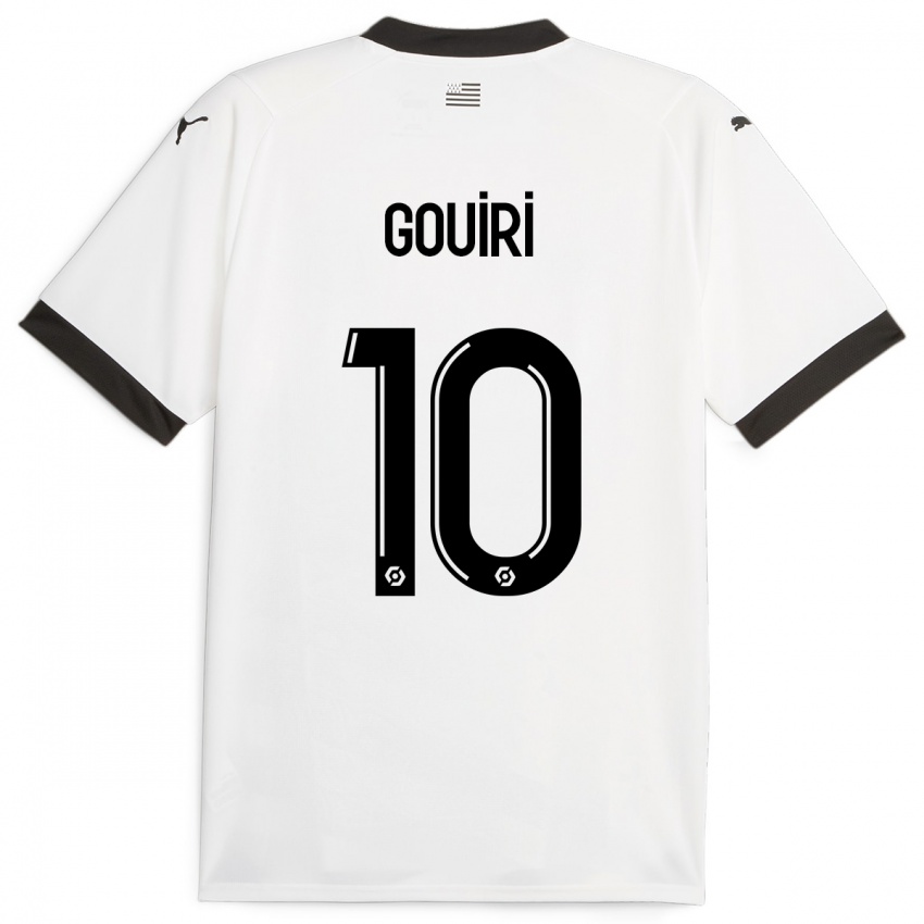 Kinder Amine Gouiri #10 Weiß Auswärtstrikot Trikot 2023/24 T-Shirt