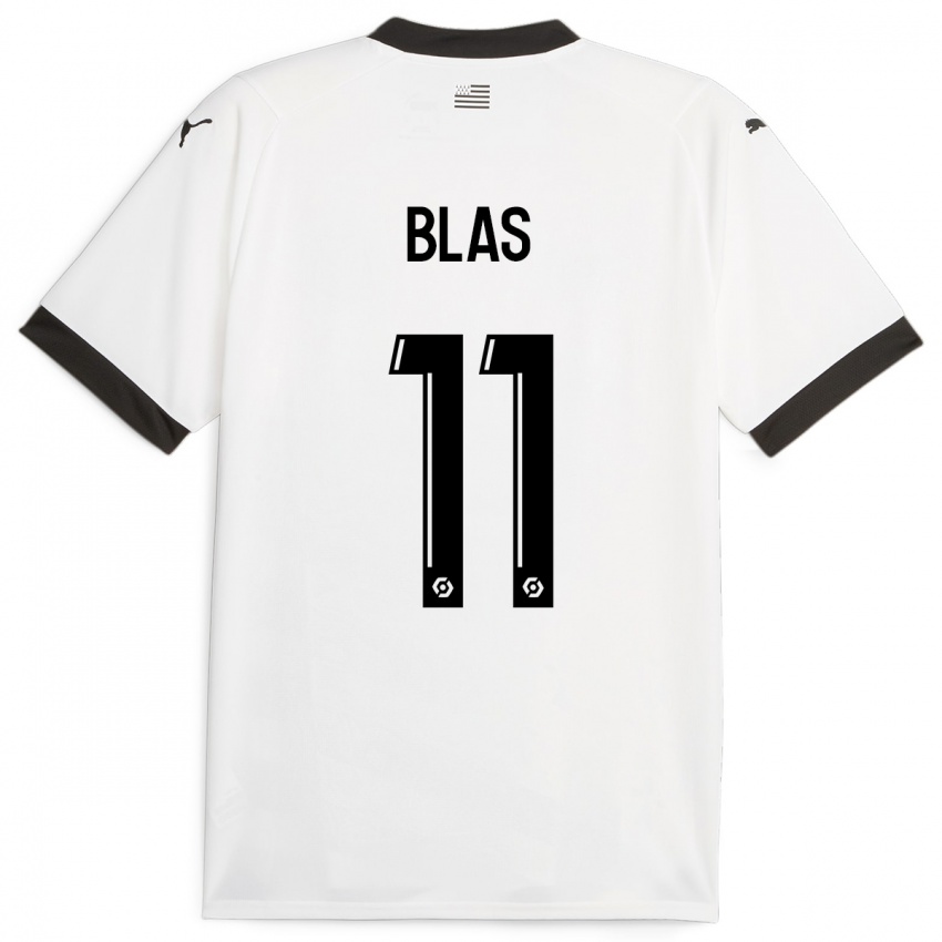 Kinder Ludovic Blas #11 Weiß Auswärtstrikot Trikot 2023/24 T-Shirt