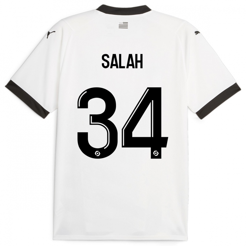 Kinder Ibrahim Salah #34 Weiß Auswärtstrikot Trikot 2023/24 T-Shirt