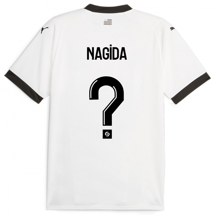 Kinder Mahamadou Nagida #0 Weiß Auswärtstrikot Trikot 2023/24 T-Shirt
