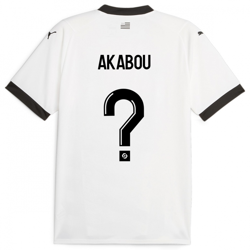 Kinder Ayoube Akabou #0 Weiß Auswärtstrikot Trikot 2023/24 T-Shirt
